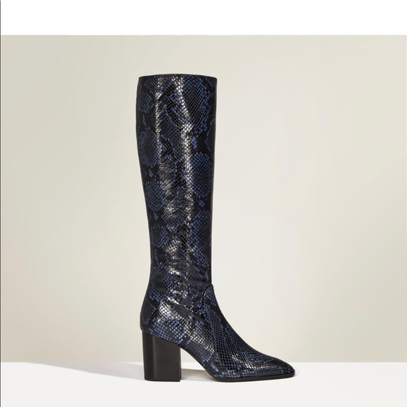 NWT! Zara Studio Leather Snakeskin Print Boots 41 - Picture 4 of 4